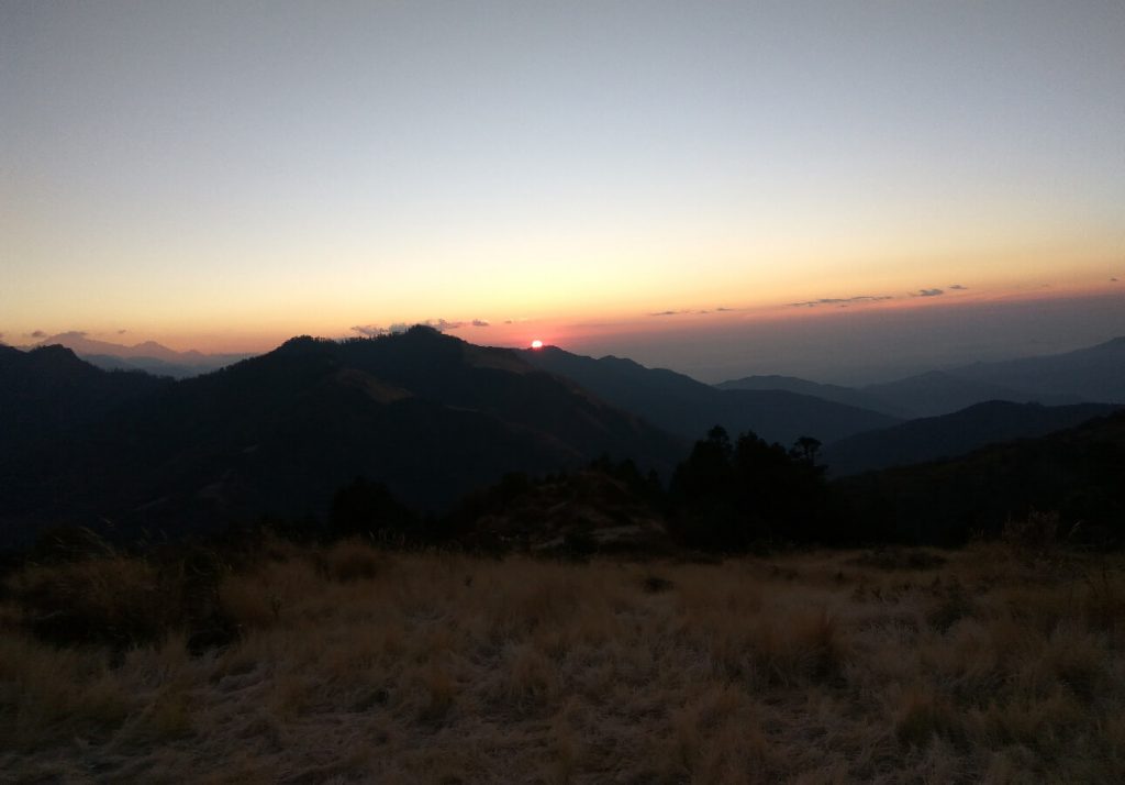 early sunrise view from poonhill